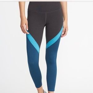 NWT High rise color block 7/8 ankle leggings